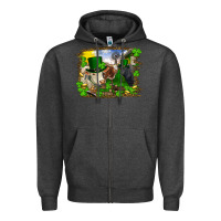 Charcoal Heather St patrick's day cows Zipper Hoodie - RanaPortraitStore