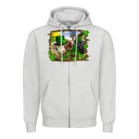Dove Grey St patrick's day cows Zipper Hoodie - RanaPortraitStore