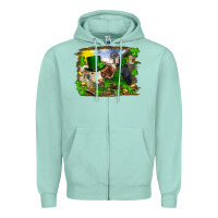 Seafoam St patrick's day cows Zipper Hoodie - RanaPortraitStore