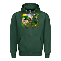 Sports Green St patrick's day cows Zipper Hoodie - RanaPortraitStore