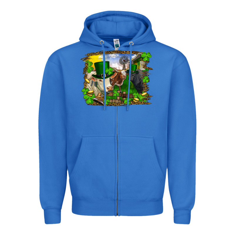 St Patrick's Day Cows Zipper Hoodie by RanaPortraitStore | Teevron