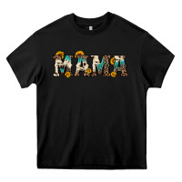 Black mama sunflower leopard Heavy Core Tee - OliviaCreatesArt