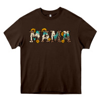 Chocolate Brown mama sunflower leopard Heavy Core Tee - OliviaCreatesArt