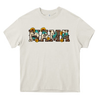 Cream mama sunflower leopard Heavy Core Tee - OliviaCreatesArt