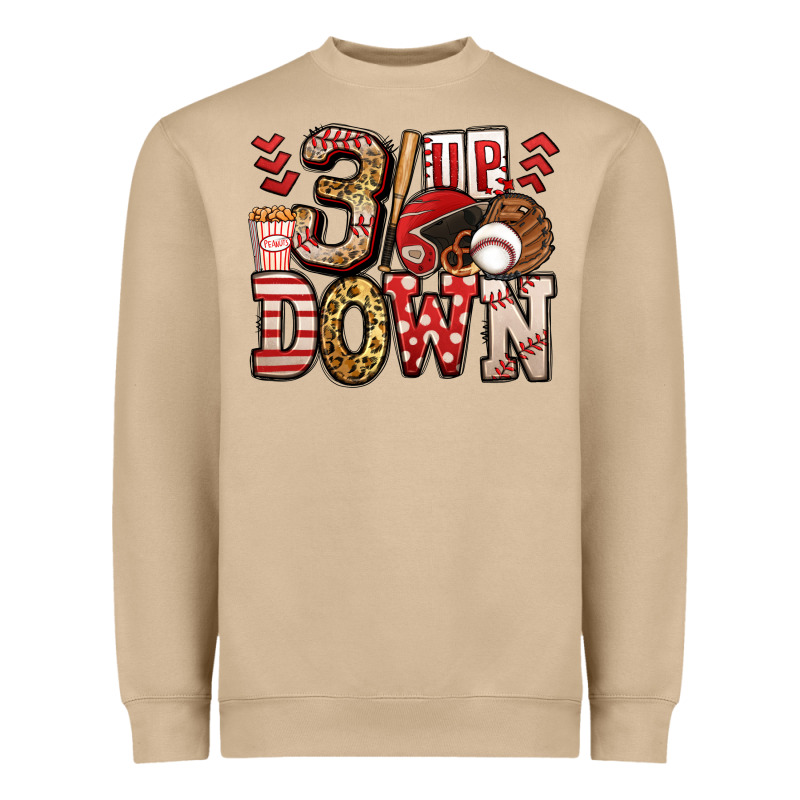 Three Up Three Down Baseball Heavyweight Sweatshirt by Jasminsmagicworld | Teevron