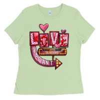 Matcha Valentines Day Love Vacant Ladies Tee - FaDigitalArtStudio