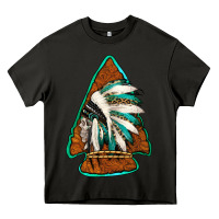 Asphalt indian headdress arrowhead Heavy Core Tee - Jasminsmagicworld