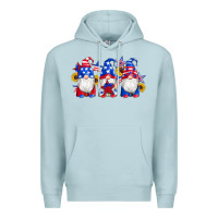 Blue Mist american flag gnomes sunflowers star Premium Hoodie - Artiststas