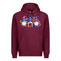 American Flag Gnomes Sunflowers Star Premium Hoodie | Teevron