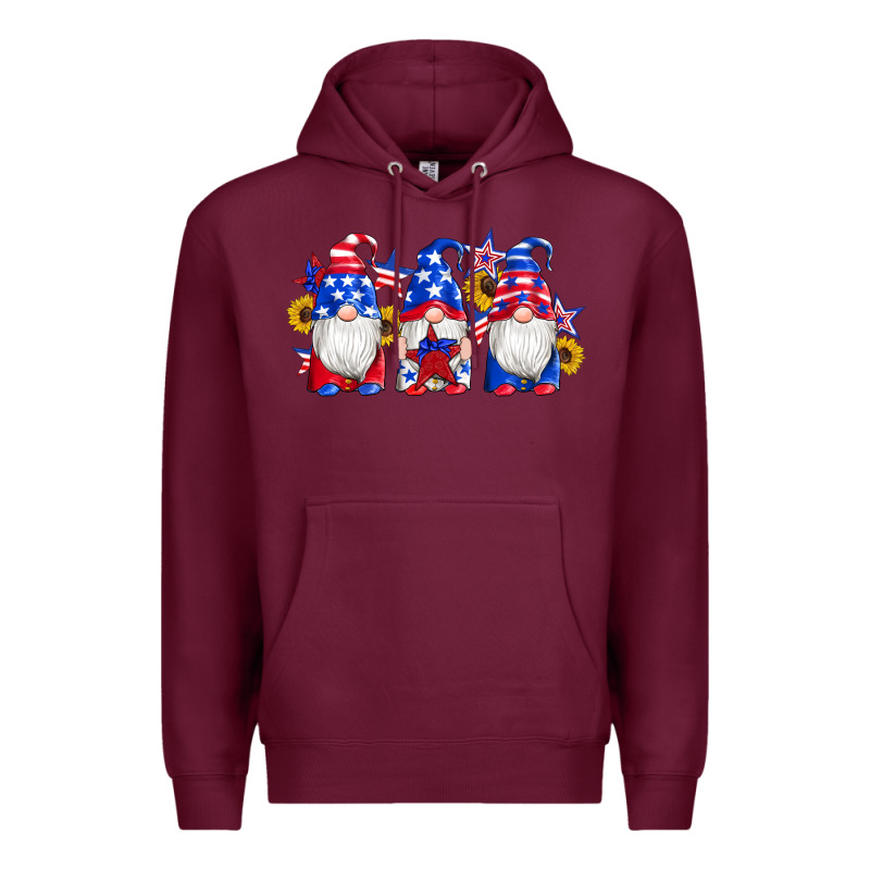 American Flag Gnomes Sunflowers Star Premium Hoodie by Artiststas | Teevron