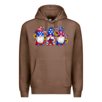 Chestnut american flag gnomes sunflowers star Premium Hoodie - Artiststas
