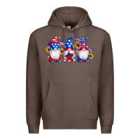 Coffee american flag gnomes sunflowers star Premium Hoodie - Artiststas