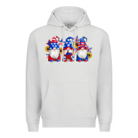 Dove Grey american flag gnomes sunflowers star Premium Hoodie - Artiststas