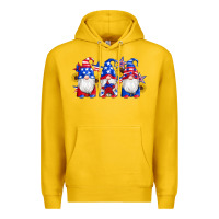 Lemon american flag gnomes sunflowers star Premium Hoodie - Artiststas