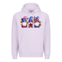 Lilac american flag gnomes sunflowers star Premium Hoodie - Artiststas