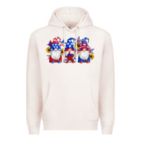 Pale Pink american flag gnomes sunflowers star Premium Hoodie - Artiststas