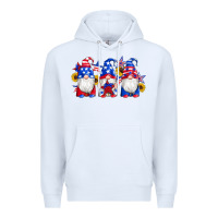 White american flag gnomes sunflowers star Premium Hoodie - Artiststas