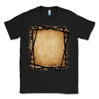 Black Burlap and Leopard  Black Frame Classic Tee - CowCowDesign