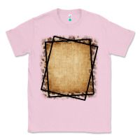 Bubblegum Pink Burlap and Leopard  Black Frame Classic Tee - CowCowDesign