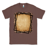 Chestnut Burlap and Leopard  Black Frame Classic Tee - CowCowDesign