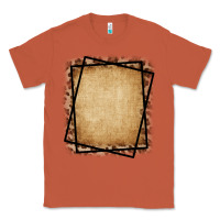 Copper Burlap and Leopard  Black Frame Classic Tee - CowCowDesign