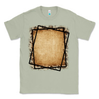 Matcha Burlap and Leopard  Black Frame Classic Tee - CowCowDesign