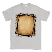 Moon Dust Burlap and Leopard  Black Frame Classic Tee - CowCowDesign