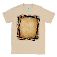 Mushroom Burlap and Leopard  Black Frame Classic Tee - CowCowDesign