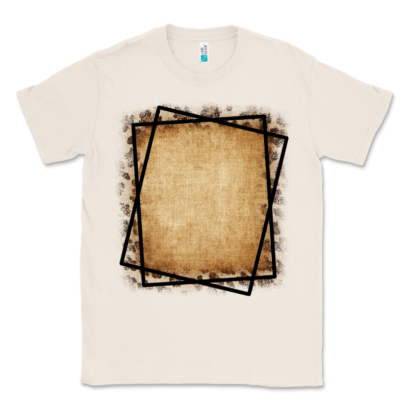 Burlap And Leopard  Black Frame Classic Tee by CowCowDesign | Teevron