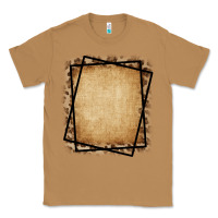 Toasted Coconut Burlap and Leopard  Black Frame Classic Tee - CowCowDesign
