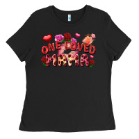 Black One loved mama Ladies Tee - FaDigitalArtStudio