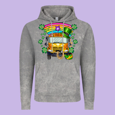 St. Patricks Day School Bus Vintage Hoodie Designed By Sublimationcraftshop
