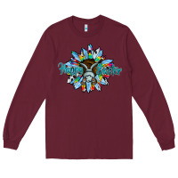 Burgundy happy easter sunflower Long Sleeve Tee - CowhideDigitalArt