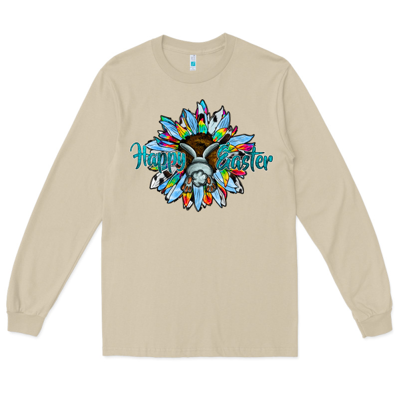 Happy Easter Sunflower Long Sleeve Tee by CowhideDigitalArt | Teevron