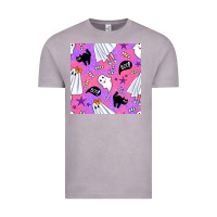 Vintage Zinc cute ghost halloween seamless pattern Vintage Tee - BundleAndBundleShop