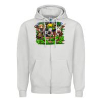 Dove Grey St patrick's day heifers Zipper Hoodie - RanaPortraitStore