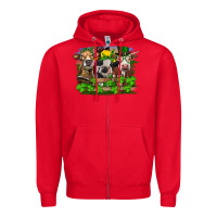 Red St patrick's day heifers Zipper Hoodie - RanaPortraitStore