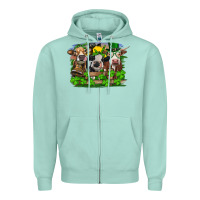Seafoam St patrick's day heifers Zipper Hoodie - RanaPortraitStore