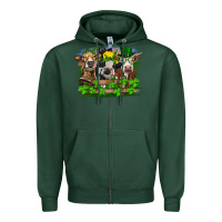 Sports Green St patrick's day heifers Zipper Hoodie - RanaPortraitStore