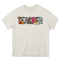 Cream teacher Heavy Core Tee - OliviaCreatesArt