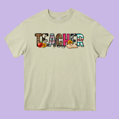 Teacher Heavy Core Tee Designed By Oliviacreatesart