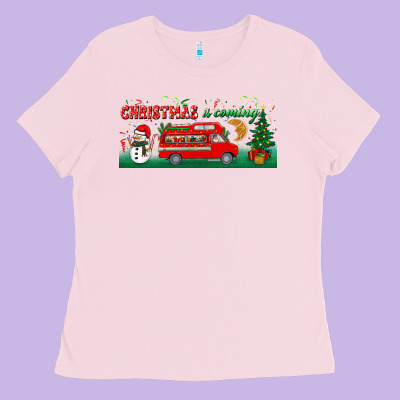 Christmas Is Coming Ladies Tee Designed By Bundleandbundleshop