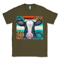Army Green Cow Tumbler Classic Tee - CowCowDesign