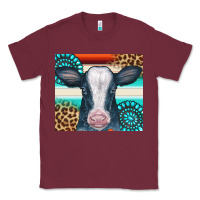 Burgundy Cow Tumbler Classic Tee - CowCowDesign