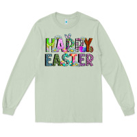 Matcha Happy Easter Long Sleeve Tee - CowhideDigitalArt