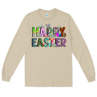 Mushroom Happy Easter Long Sleeve Tee - CowhideDigitalArt