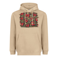 Mushroom Easter Butterflies Background Heavyweight Hoodie - RanaPortraitStore