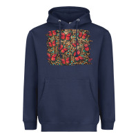 Navy Easter Butterflies Background Heavyweight Hoodie - RanaPortraitStore