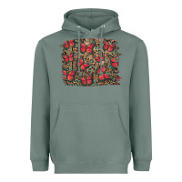 Sage Easter Butterflies Background Heavyweight Hoodie - RanaPortraitStore