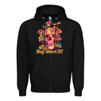 Black stay weird af Zipper Hoodie - RanaPortraitStore